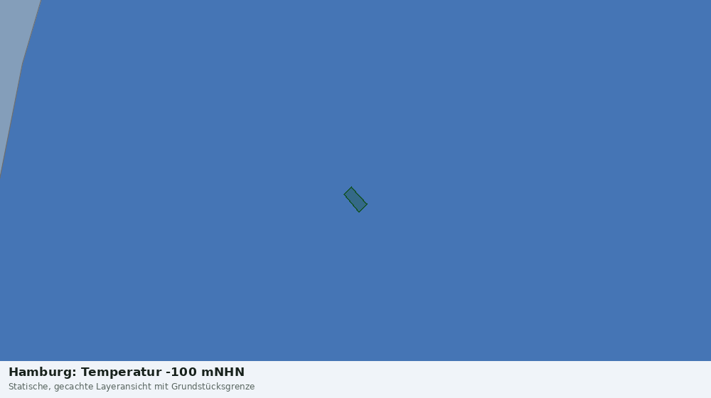 Statische Kartenansicht: Hamburg: Temperatur -100 mNHN