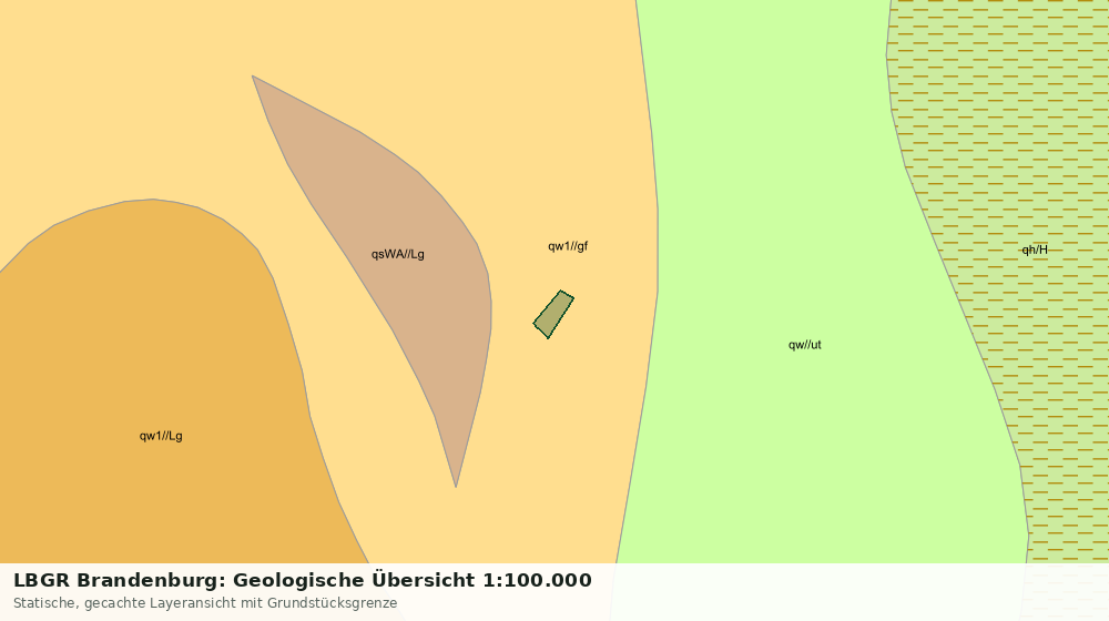 Statische Kartenansicht: LBGR Brandenburg: Geologische Übersicht 1:100.000