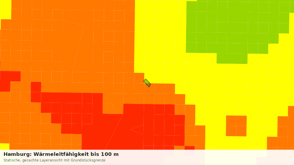 Statische Kartenansicht: Hamburg: Wärmeleitfähigkeit bis 100 m