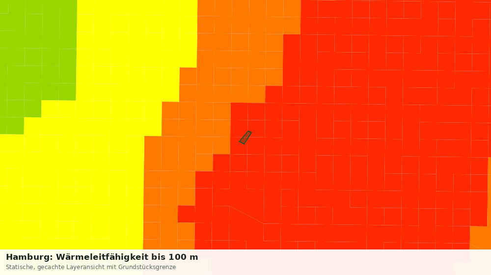Statische Kartenansicht: Hamburg: Wärmeleitfähigkeit bis 100 m