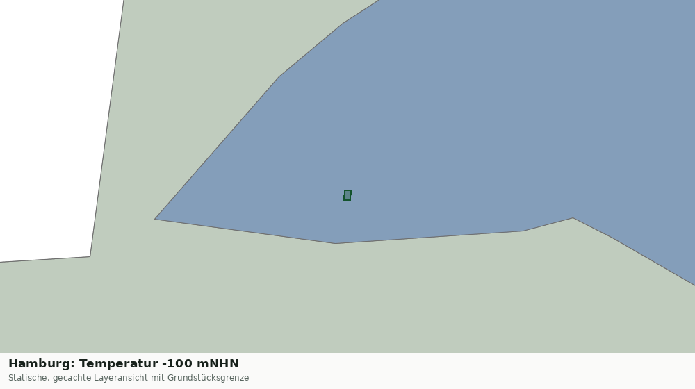 Statische Kartenansicht: Hamburg: Temperatur -100 mNHN