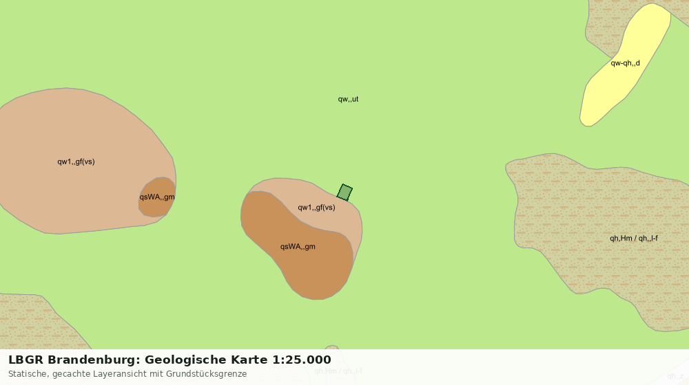 Statische Kartenansicht: LBGR Brandenburg: Geologische Karte 1:25.000
