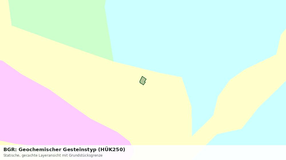 Statische Kartenansicht: BGR: Geochemischer Gesteinstyp (HÜK250)
