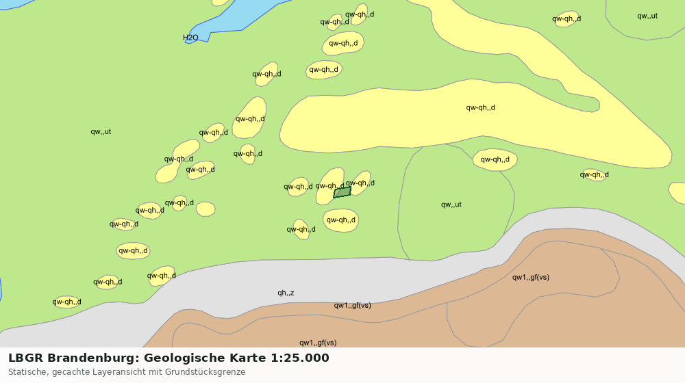 Statische Kartenansicht: LBGR Brandenburg: Geologische Karte 1:25.000