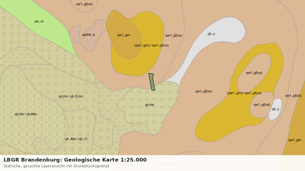 Statische Kartenansicht: LBGR Brandenburg: Geologische Karte 1:25.000