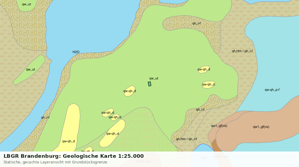 Statische Kartenansicht: LBGR Brandenburg: Geologische Karte 1:25.000