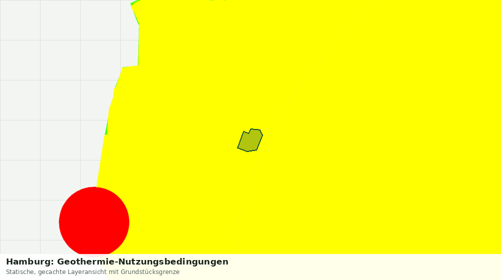 Statische Kartenansicht: Hamburg: Geothermie-Nutzungsbedingungen