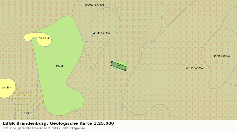 Statische Kartenansicht: LBGR Brandenburg: Geologische Karte 1:25.000