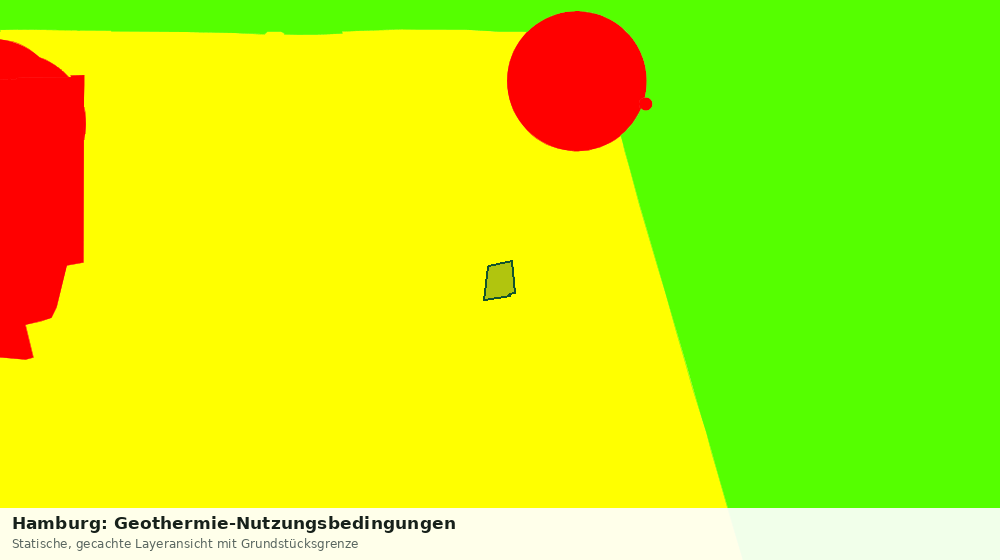 Statische Kartenansicht: Hamburg: Geothermie-Nutzungsbedingungen