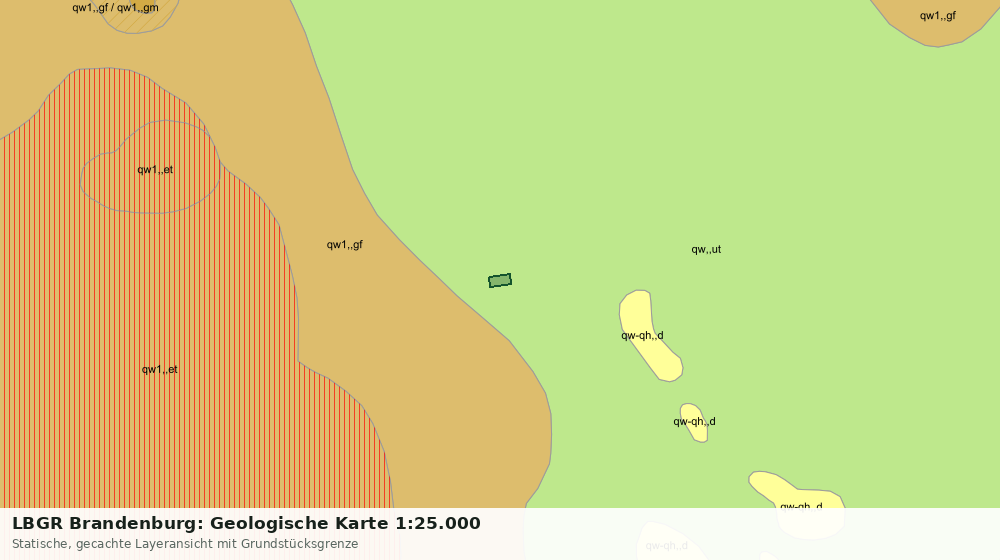 Statische Kartenansicht: LBGR Brandenburg: Geologische Karte 1:25.000