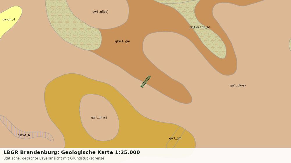 Statische Kartenansicht: LBGR Brandenburg: Geologische Karte 1:25.000