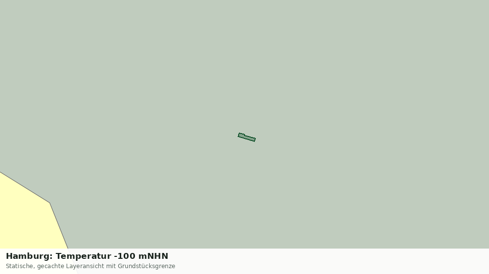 Statische Kartenansicht: Hamburg: Temperatur -100 mNHN