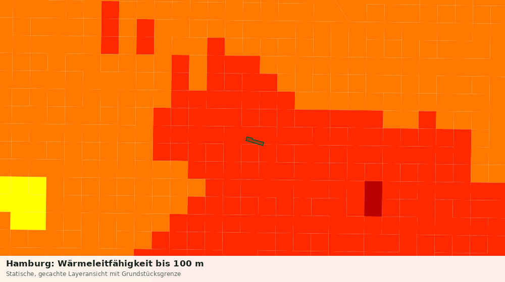 Statische Kartenansicht: Hamburg: Wärmeleitfähigkeit bis 100 m