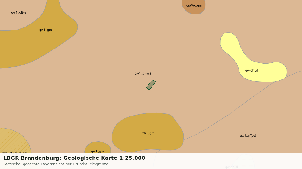 Statische Kartenansicht: LBGR Brandenburg: Geologische Karte 1:25.000