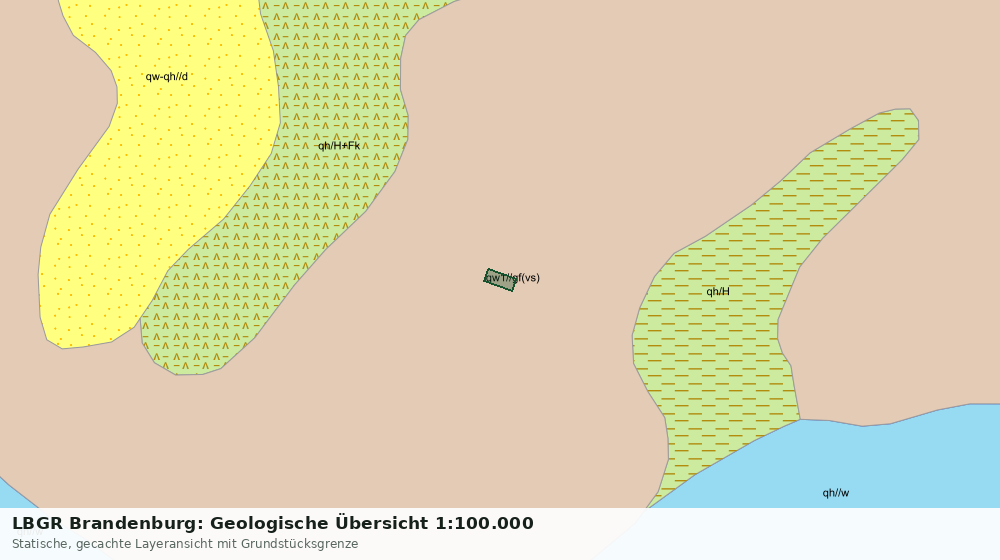 Statische Kartenansicht: LBGR Brandenburg: Geologische Übersicht 1:100.000