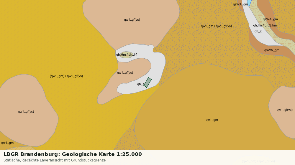 Statische Kartenansicht: LBGR Brandenburg: Geologische Karte 1:25.000