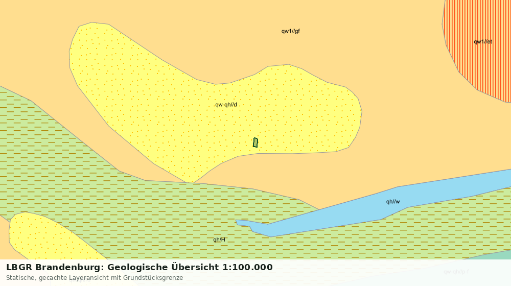 Statische Kartenansicht: LBGR Brandenburg: Geologische Übersicht 1:100.000