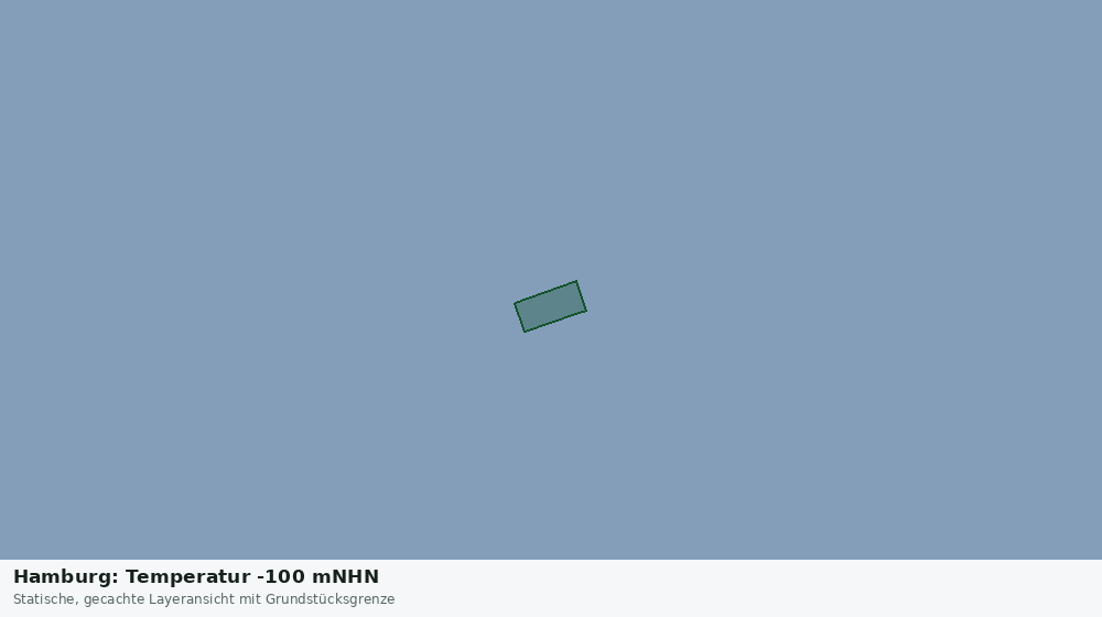 Statische Kartenansicht: Hamburg: Temperatur -100 mNHN