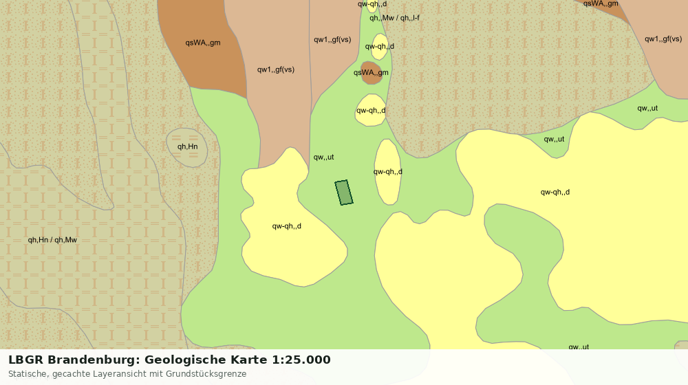 Statische Kartenansicht: LBGR Brandenburg: Geologische Karte 1:25.000