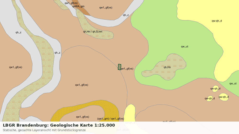 Statische Kartenansicht: LBGR Brandenburg: Geologische Karte 1:25.000