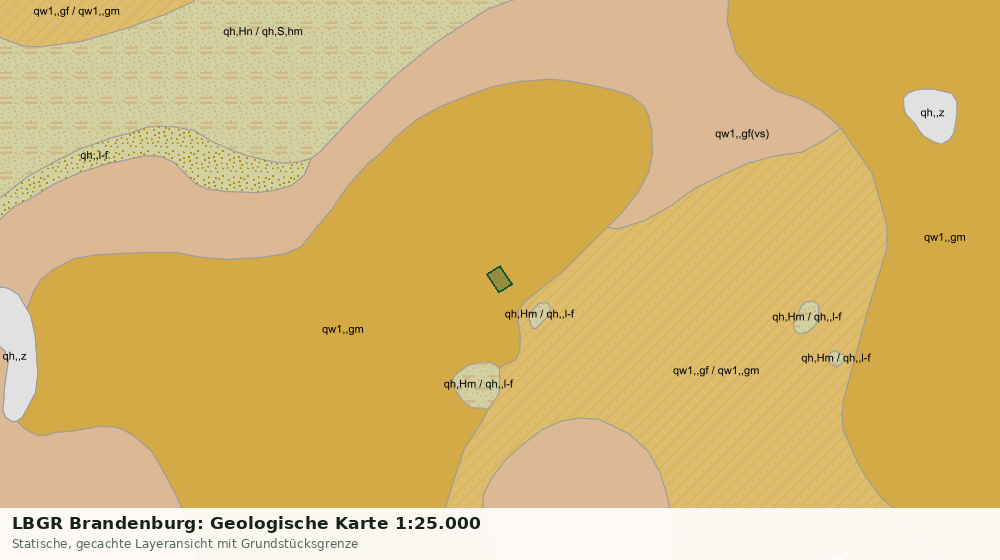 Statische Kartenansicht: LBGR Brandenburg: Geologische Karte 1:25.000
