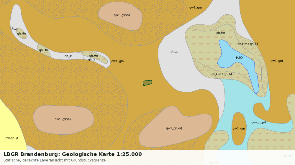 Statische Kartenansicht: LBGR Brandenburg: Geologische Karte 1:25.000
