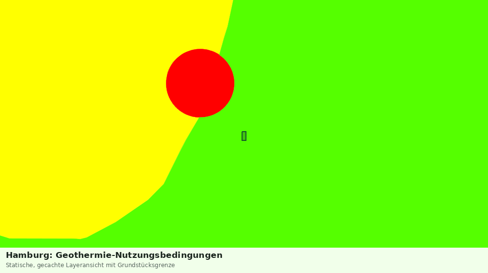 Statische Kartenansicht: Hamburg: Geothermie-Nutzungsbedingungen
