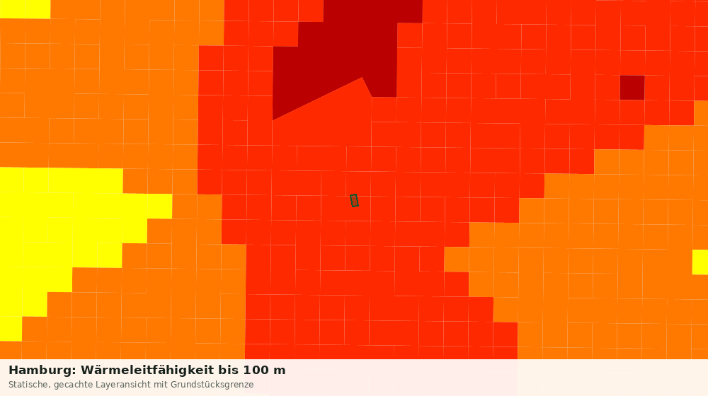 Statische Kartenansicht: Hamburg: Wärmeleitfähigkeit bis 100 m
