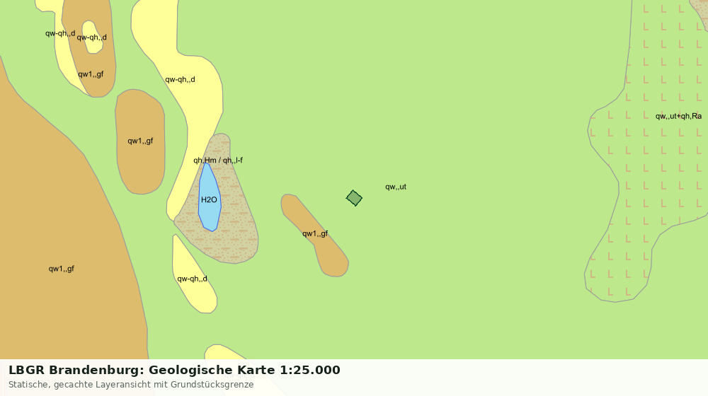 Statische Kartenansicht: LBGR Brandenburg: Geologische Karte 1:25.000