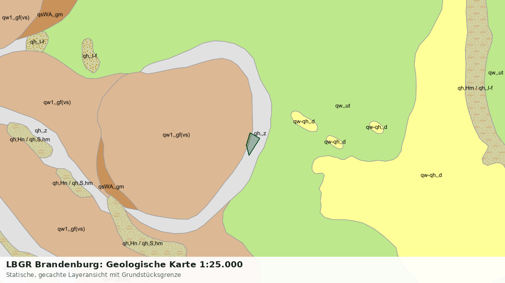 Statische Kartenansicht: LBGR Brandenburg: Geologische Karte 1:25.000