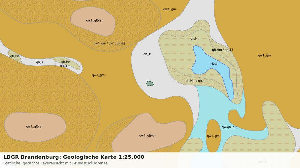 Statische Kartenansicht: LBGR Brandenburg: Geologische Karte 1:25.000