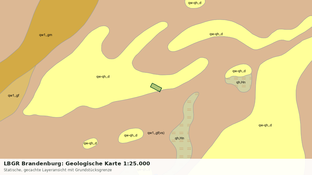 Statische Kartenansicht: LBGR Brandenburg: Geologische Karte 1:25.000