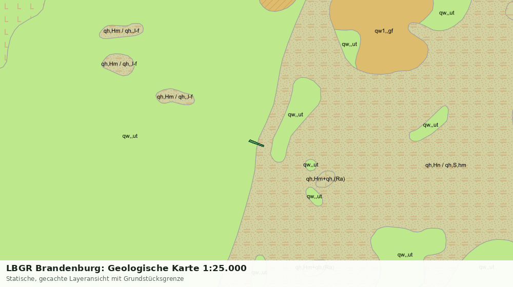 Statische Kartenansicht: LBGR Brandenburg: Geologische Karte 1:25.000