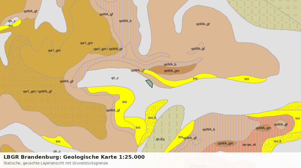 Statische Kartenansicht: LBGR Brandenburg: Geologische Karte 1:25.000