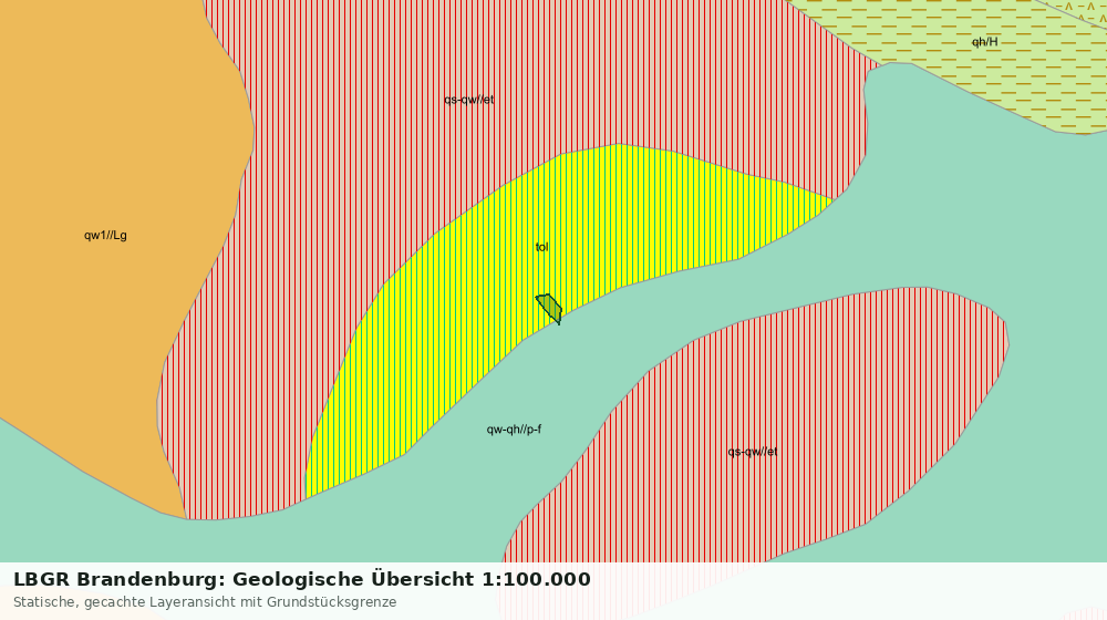 Statische Kartenansicht: LBGR Brandenburg: Geologische Übersicht 1:100.000