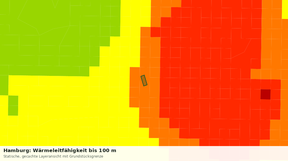 Statische Kartenansicht: Hamburg: Wärmeleitfähigkeit bis 100 m