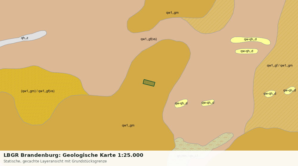 Statische Kartenansicht: LBGR Brandenburg: Geologische Karte 1:25.000