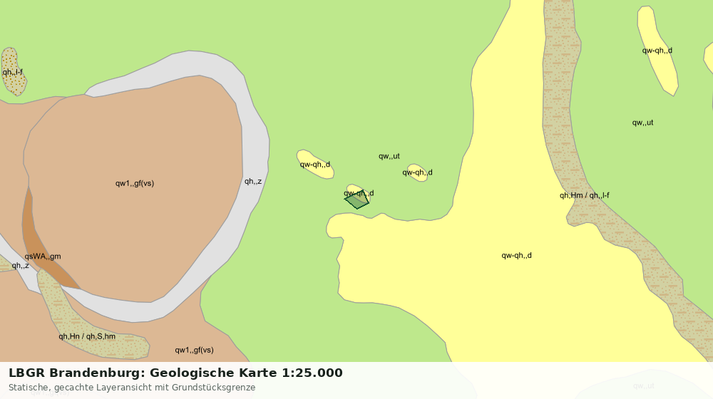 Statische Kartenansicht: LBGR Brandenburg: Geologische Karte 1:25.000