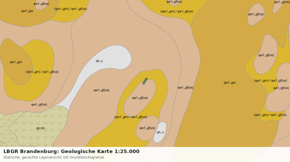 Statische Kartenansicht: LBGR Brandenburg: Geologische Karte 1:25.000