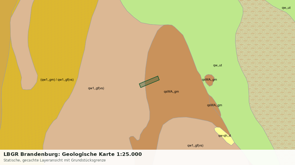 Statische Kartenansicht: LBGR Brandenburg: Geologische Karte 1:25.000