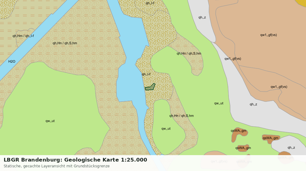 Statische Kartenansicht: LBGR Brandenburg: Geologische Karte 1:25.000
