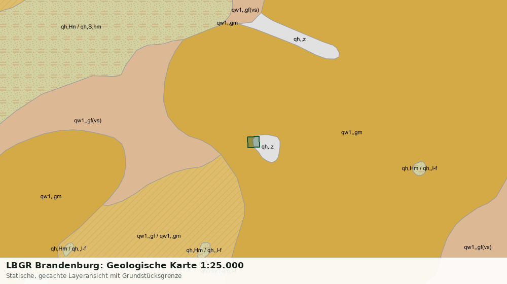 Statische Kartenansicht: LBGR Brandenburg: Geologische Karte 1:25.000