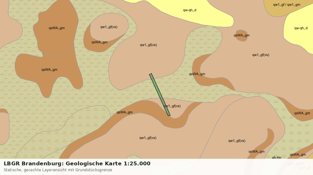 Statische Kartenansicht: LBGR Brandenburg: Geologische Karte 1:25.000