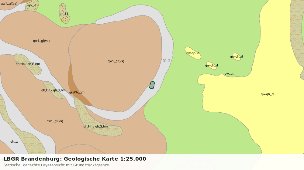 Statische Kartenansicht: LBGR Brandenburg: Geologische Karte 1:25.000
