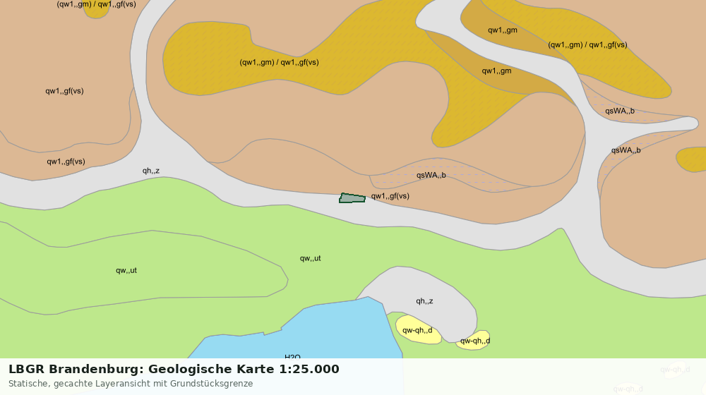 Statische Kartenansicht: LBGR Brandenburg: Geologische Karte 1:25.000