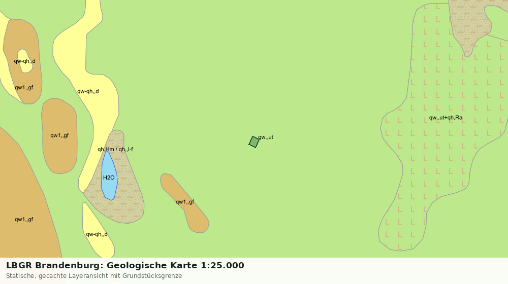 Statische Kartenansicht: LBGR Brandenburg: Geologische Karte 1:25.000