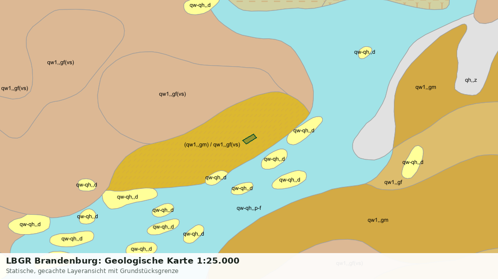 Statische Kartenansicht: LBGR Brandenburg: Geologische Karte 1:25.000