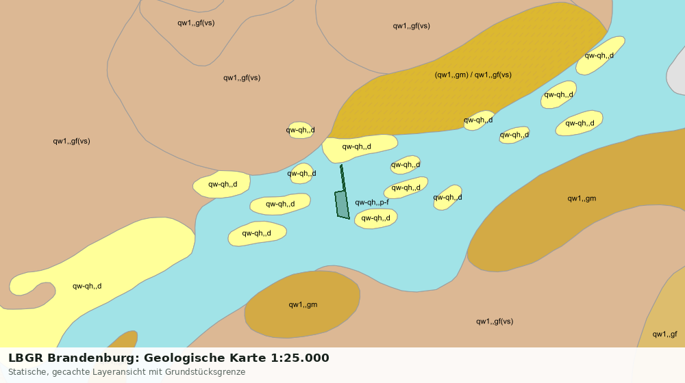 Statische Kartenansicht: LBGR Brandenburg: Geologische Karte 1:25.000