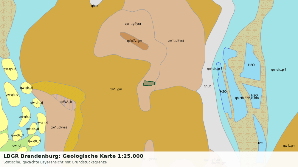 Statische Kartenansicht: LBGR Brandenburg: Geologische Karte 1:25.000