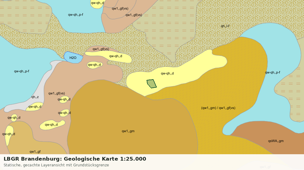 Statische Kartenansicht: LBGR Brandenburg: Geologische Karte 1:25.000